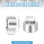 6 Pzas Espaciadores Acero Inox 8x12x6mm Sin Rosca