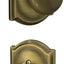 Pomo de paso latón antiguo Schlage F10 PLY 609