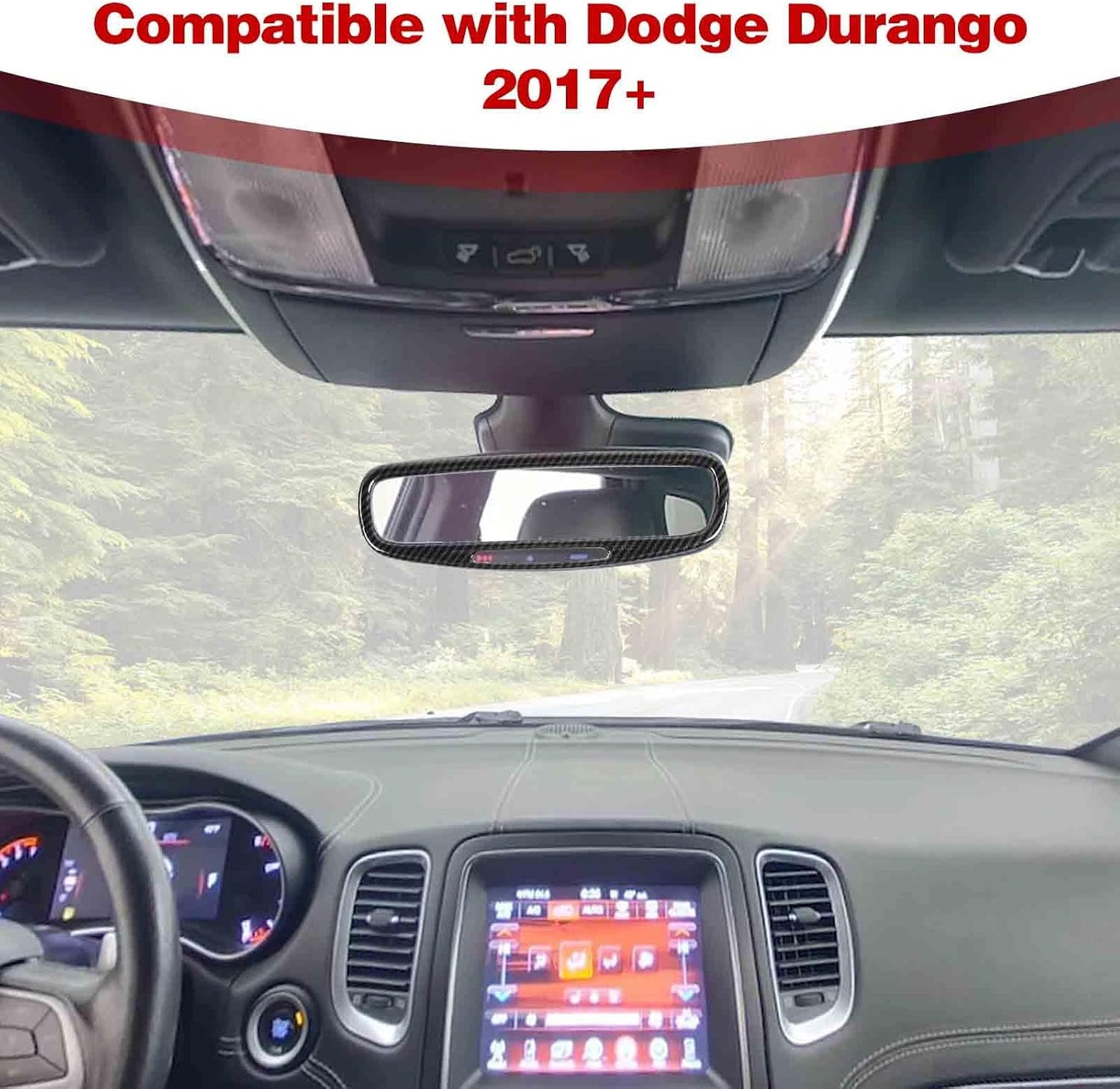 Espejo retrovisor Durango 2017+ negro fibra carbono