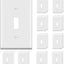 Placa interruptor luz 1 banda poliester cert UL blanco pack 50