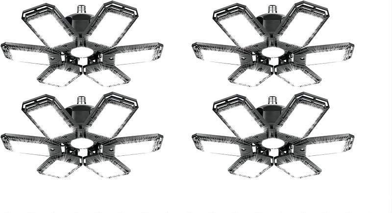 Luz LED garaje 15000 lúmenes 6500K set 4