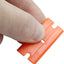 100 Cuchillas Plástico Doble Filo para Vidrio Naranja
