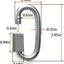Cadena mosquetón ovalada acero inox M8 4 Pzas