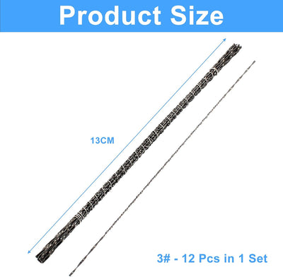 12 Hojas Sierra Espiral Corte Metal y Madera N.º 3