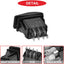 Interruptor basculante 12V 20A DPDT con luz LED azul/rojo