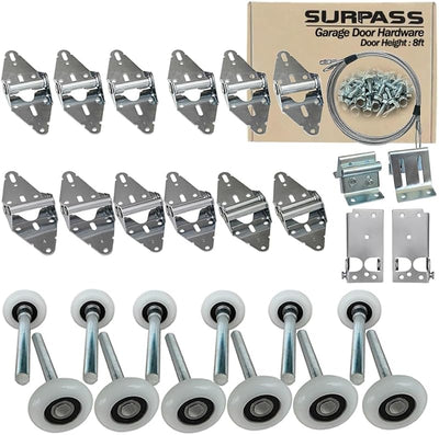 Kit herrajes puerta garaje 8ft rodillo bisagra soporte