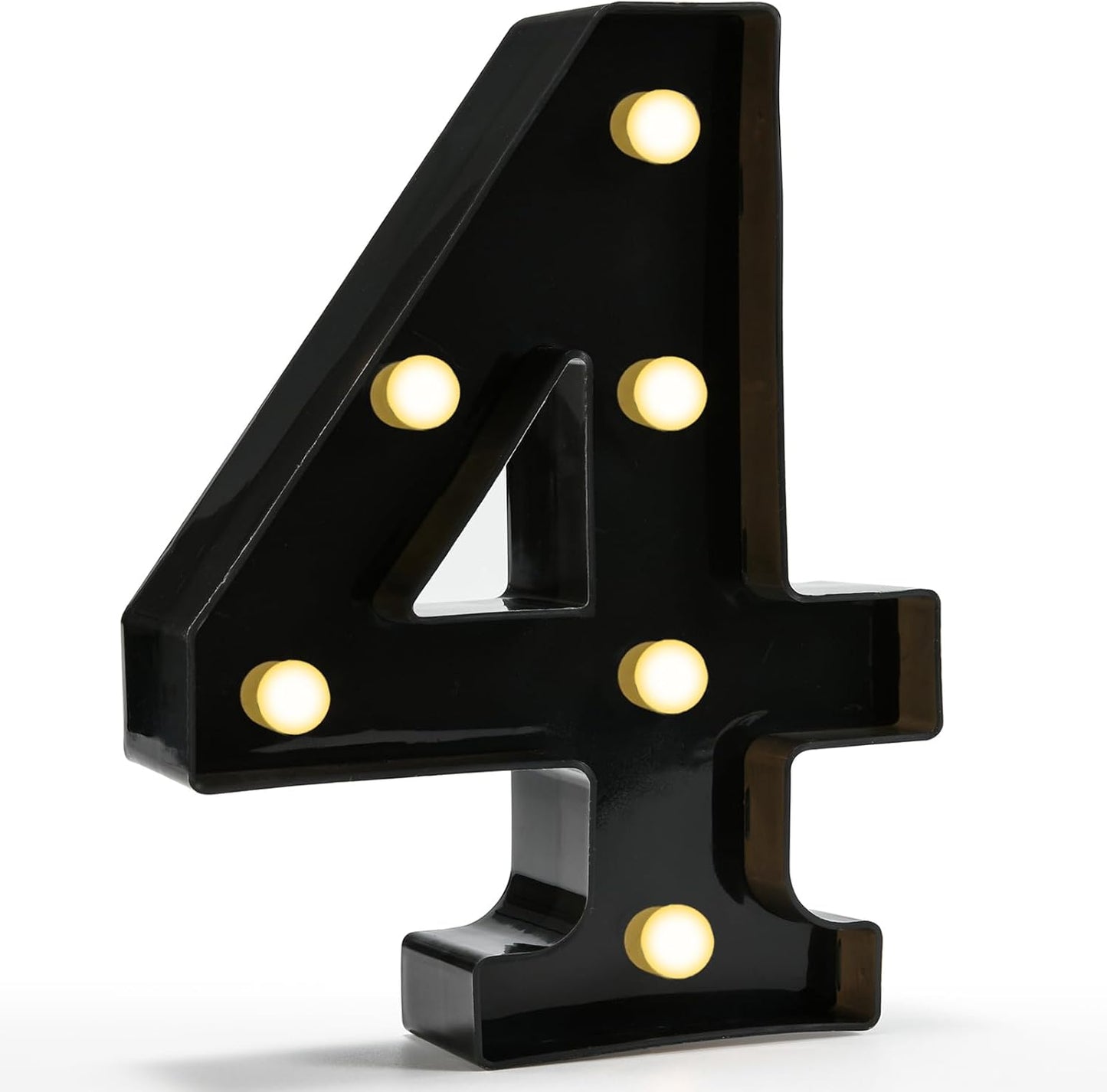 Letrero iluminado LED 4" para cumpleaños y fiestas