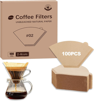 Filtro café para pour over y cafetera 100 unidades