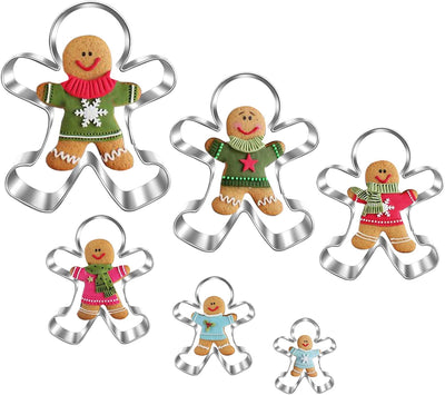 Set 6 Pzas Cortador Galletas Navideñas 4.5-0.9