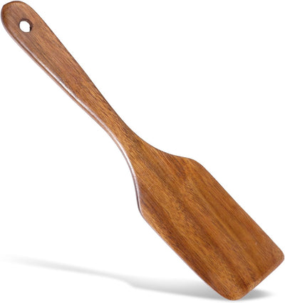 Espátula madera 12pulg para freír huevos pescado