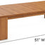Mesa centro rectangular acacia exterior color natural