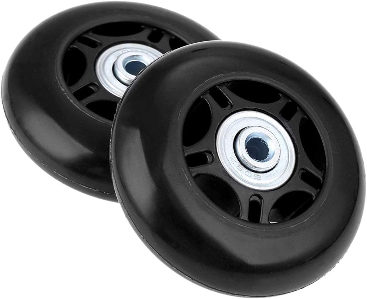 Kit 2 Ruedas Maleta OD 80mm x 24mm con Rodamientos ABEC