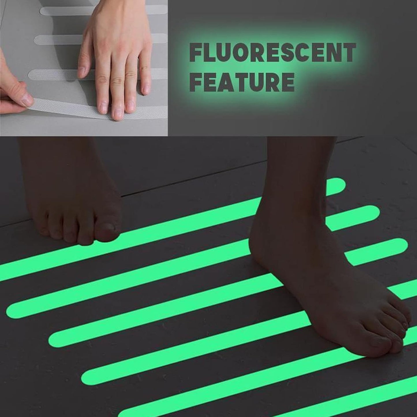 Cintas luminosas fotoluminiscentes para escaleras y paredes