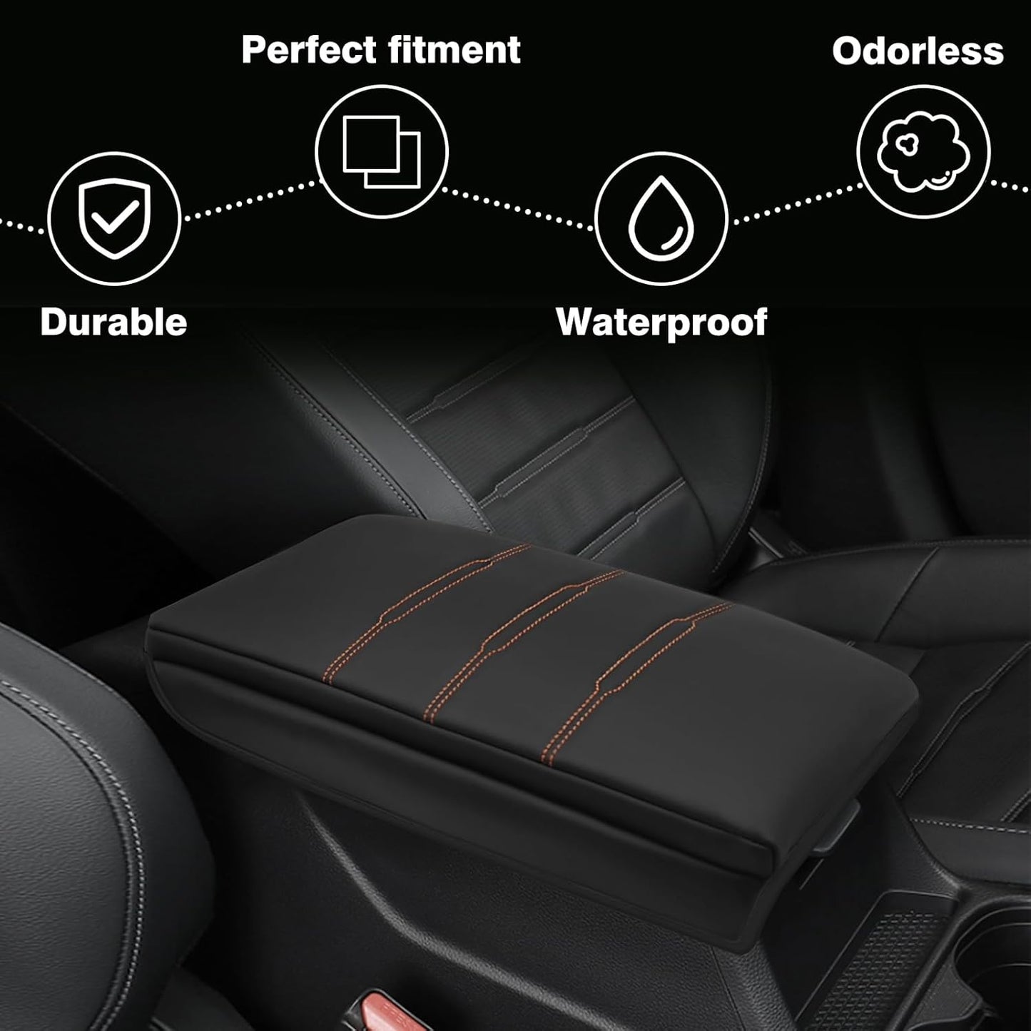 Funda reposabrazos consola Honda CR-V 2023 cuero vegano 1"