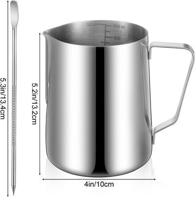 2 Jarras Espumadora Leche Acero Inox 32oz para Expreso Capuchino