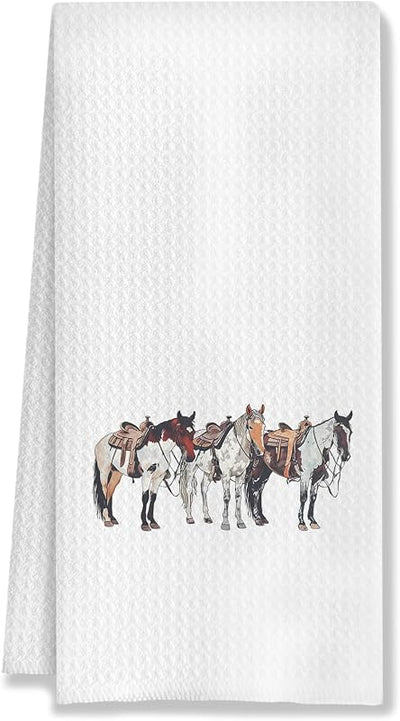 Toallas cocina caballo decoración occidental 16x24