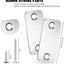 2 Pzas Placas Puerta 1x2-1/4pulg Acero Inox Plateado