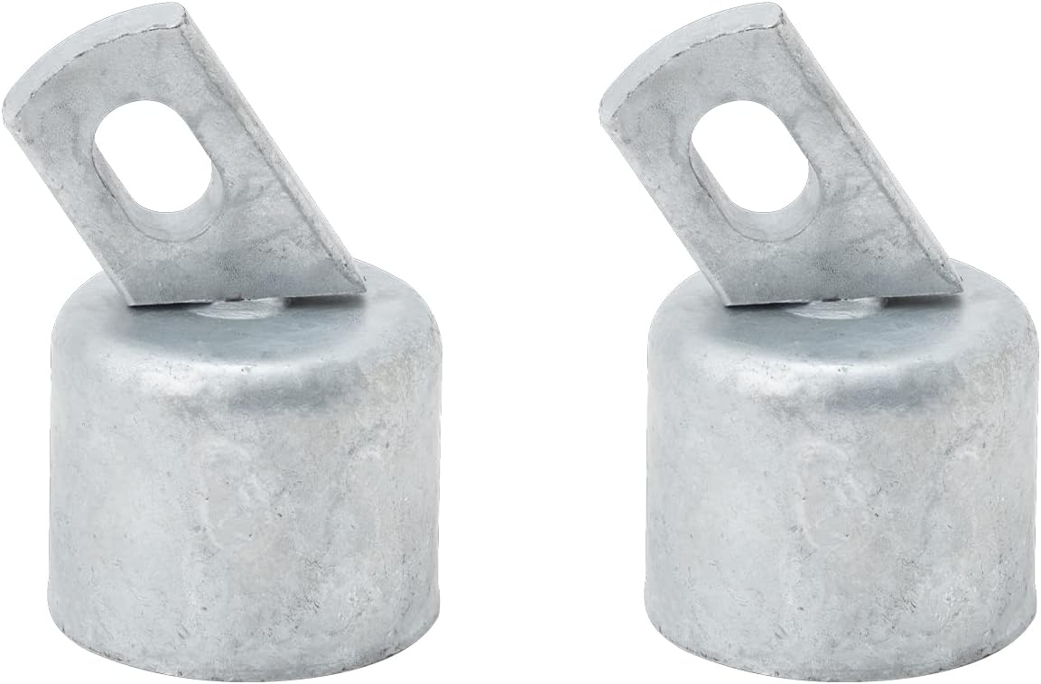 Tapa extremo riel 1-5/8" acero galvanizado 2uds