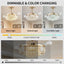 Ventilador techo 48pulg con luz LED dorado regulable 6 vel