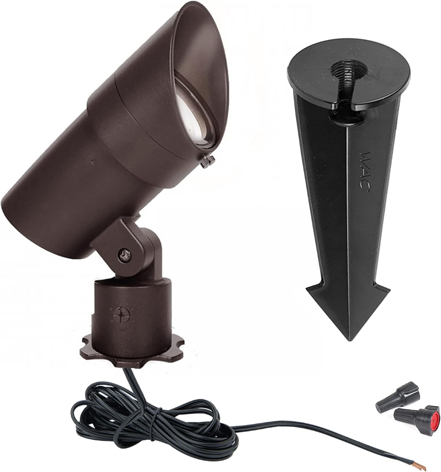 Iluminación paisaje LED 12V bronce 740-2300lm ajustable