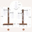 Soporte acacia 4 jarrones vidrio decoración