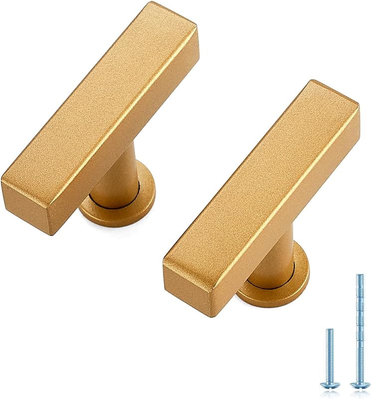 20 Manijas Acero Inox Cuadrado 5" para Gabinete Dorado