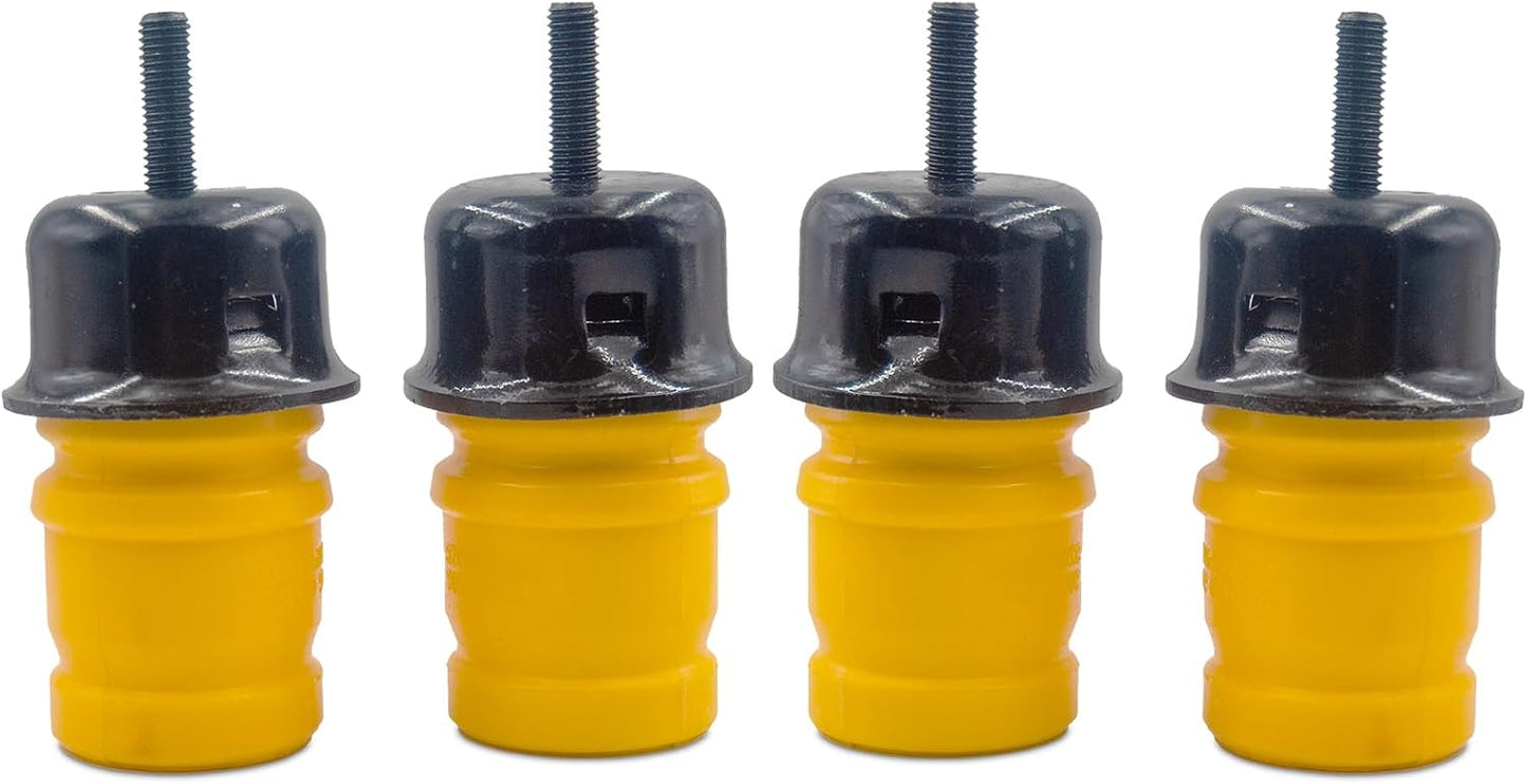4 Topes TJ con Tazas Parachoques Soportes Comp Wrangler
