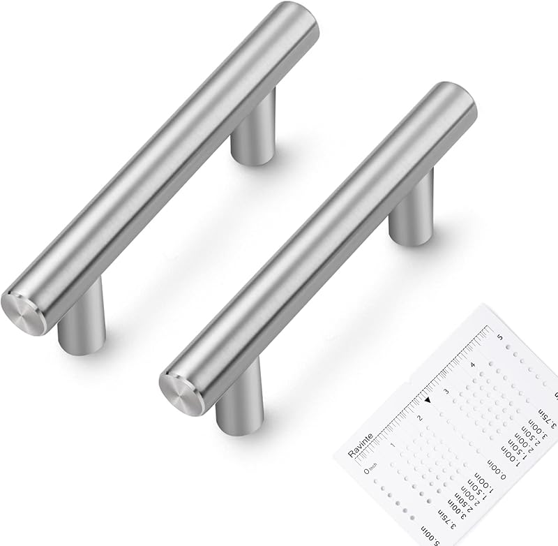 30 Tiradores Acero Inox Cepillado 4" Armarios Cocina