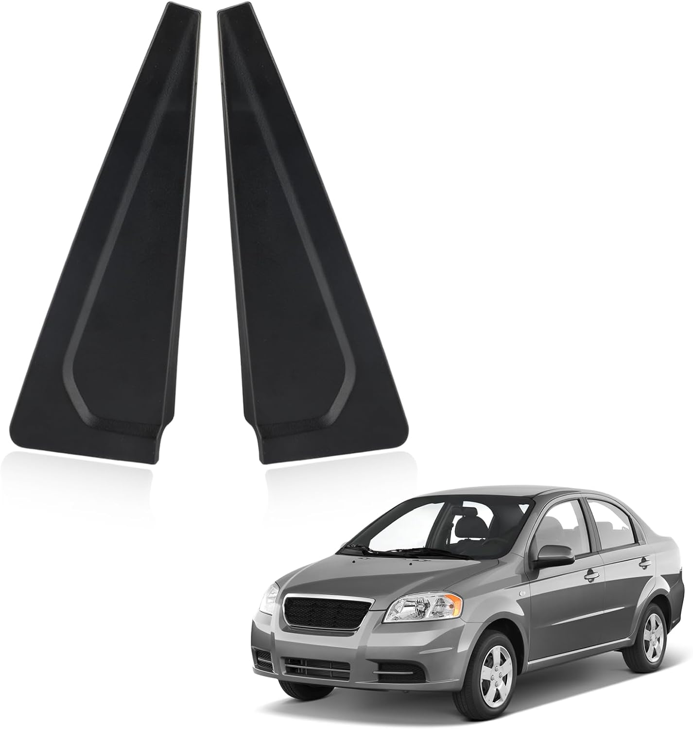 Moldura puerta trasera Chevy Aveo 11-24 con cubiertas
