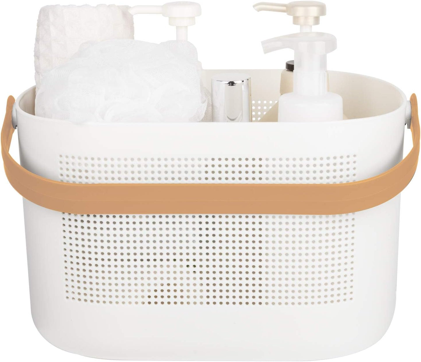 Cesta plástico con asas baño cocina dormitorio amarillo