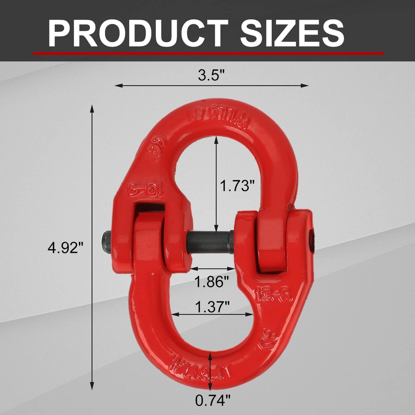 2 Pzas Enganche Remolque Hammerlock Grado 80 12000lb Rojo