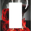 Placa interruptor decorativa con estampado de rosas