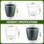 Macetas autoriego 5pulg con drenaje set 6 para violeta africana
