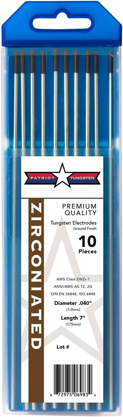 Electrodos TIG circonitados .040x7 10 pzas