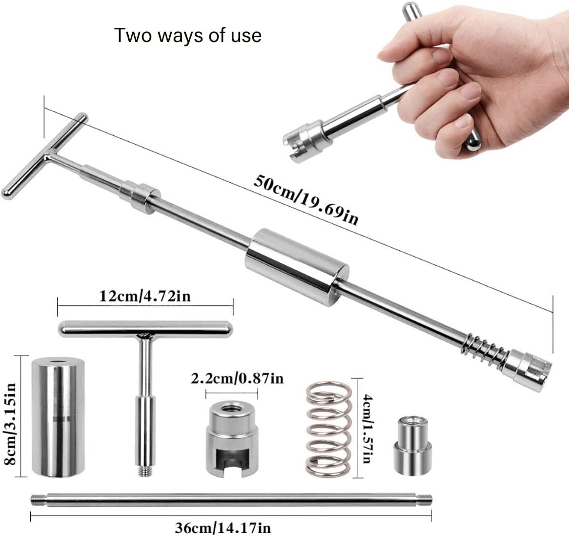 Kit extractor abolladuras sin pintura 18 pzas T-Bar