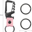 Llavero metal con clip mosquetón y correa unisex