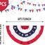 Bandera plisada 3x6ft set 6 banderines Día de los Caídos