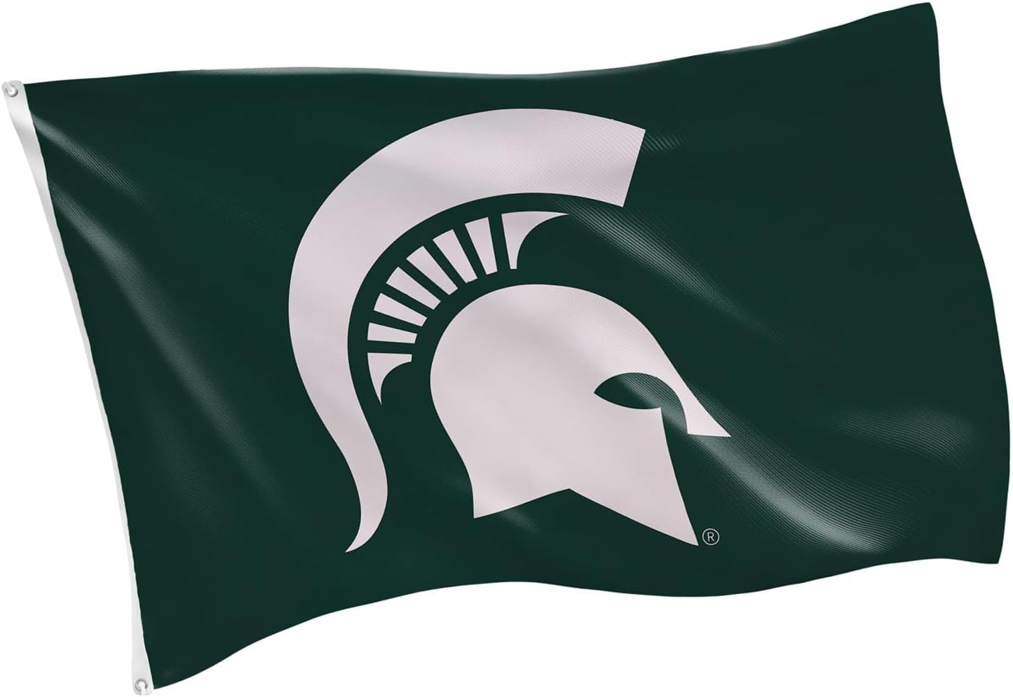 Bandera MSU Spartans 3x5' con ojales para jardín y pared