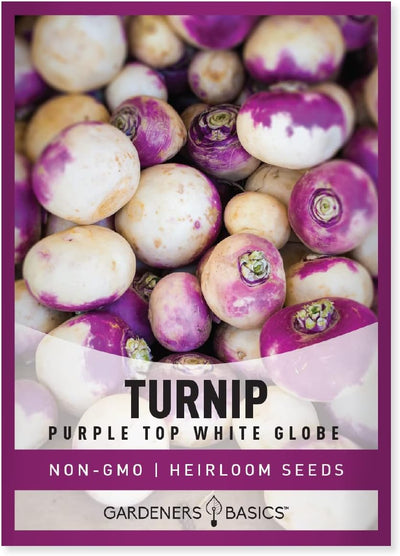 Semillas nabo globo superior morado y blanco para jardín