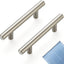 40 Tiradores acero inox níquel cepillado 5" cajones cocina