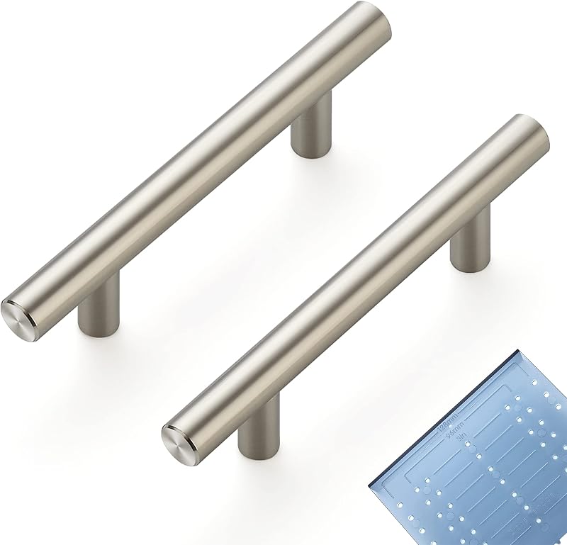 40 Tiradores acero inox níquel cepillado 5" cajones cocina