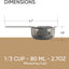 Taza medidora acero inox cromado 2.7oz con boquilla