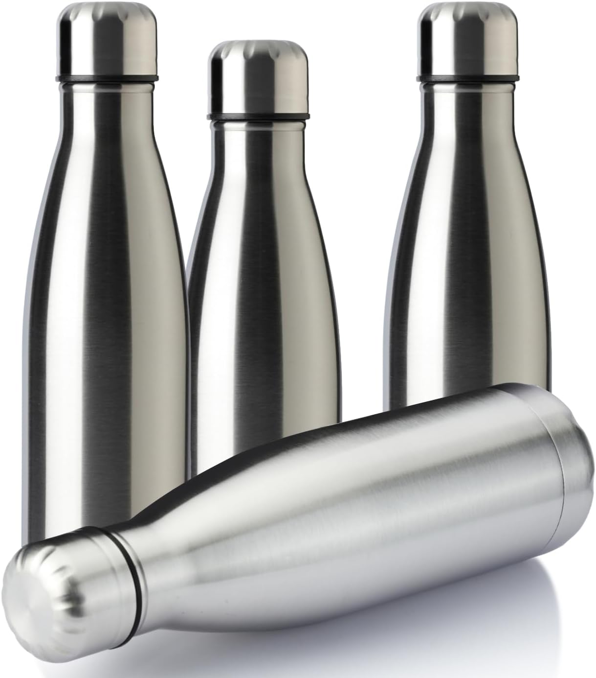 4 Pzas Botella Agua Acero Inox Doble Pared 17oz