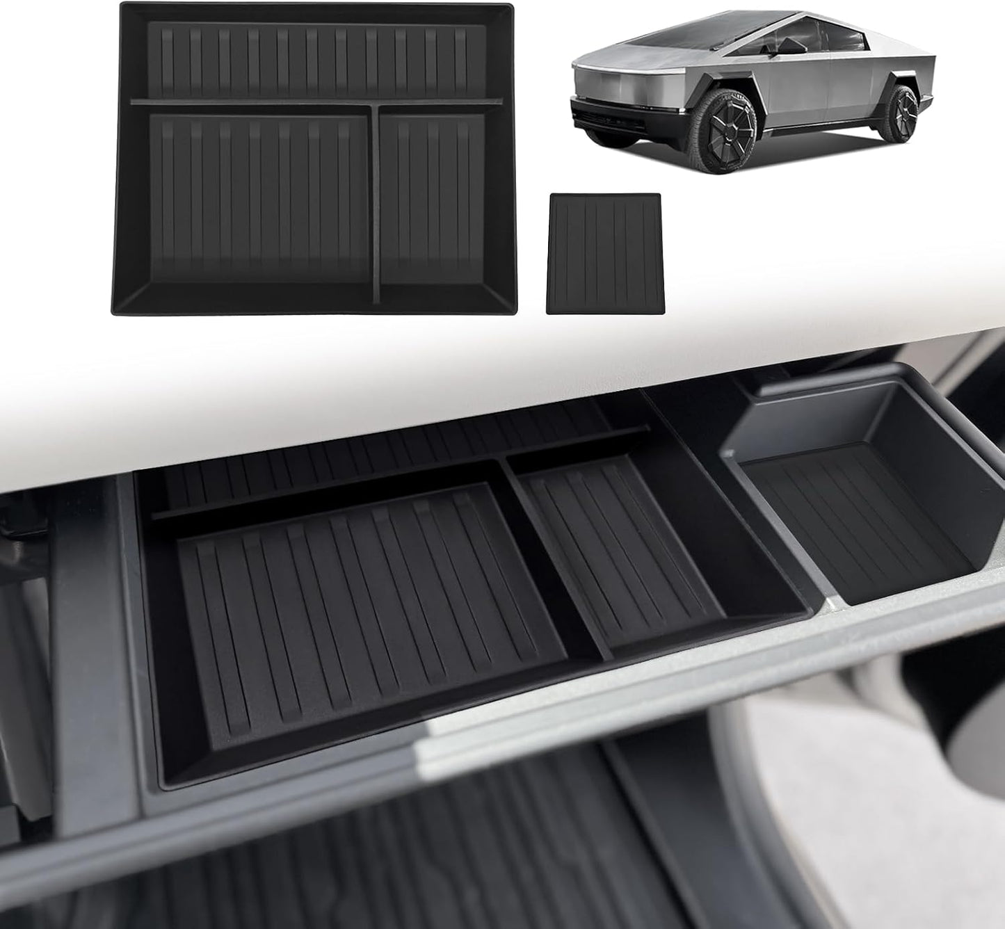 Bandeja organizadora consola Tesla Cybertruck elastómero