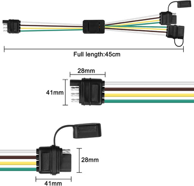 Adaptador divisor en Y 4 vías arnés 4 pines macho a doble hembra
