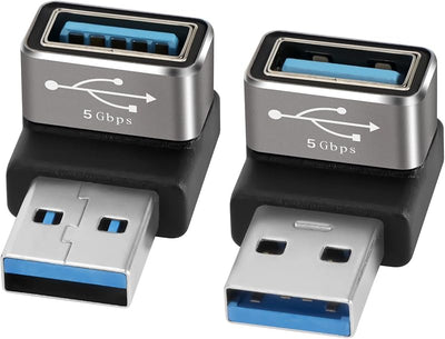 Adaptador USB 3.0 90 grados tipo-A macho a hembra