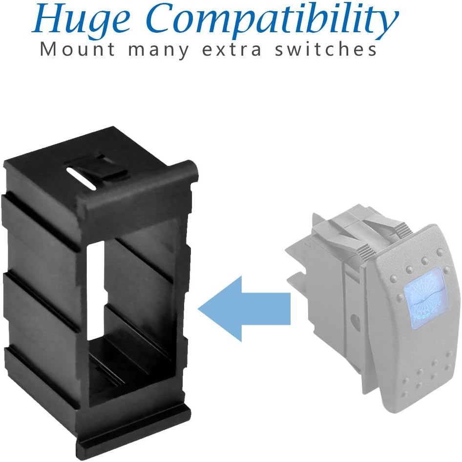 Kit porta interruptores plástico negro para oscilantes