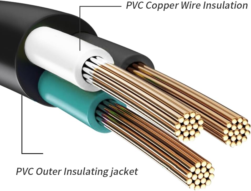 Cable extensión interior enchufe plano 10pies 16/3 SJTW 13A