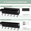 Soporte magnético llaves pared 9.6" 6 ganchos negro