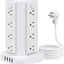 Regleta sobretensiones 16 salidas 4 USB escritorio 5ft blanco